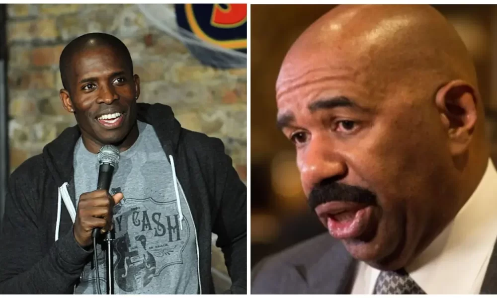 Comedian Godfrey reveals that Steve Harvey threatened him over his hilarious impression of the talk show host.