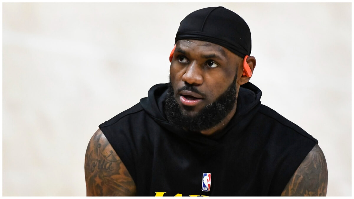 LeBron James gets called out by Right-Wing media for sitting during the National Anthem.