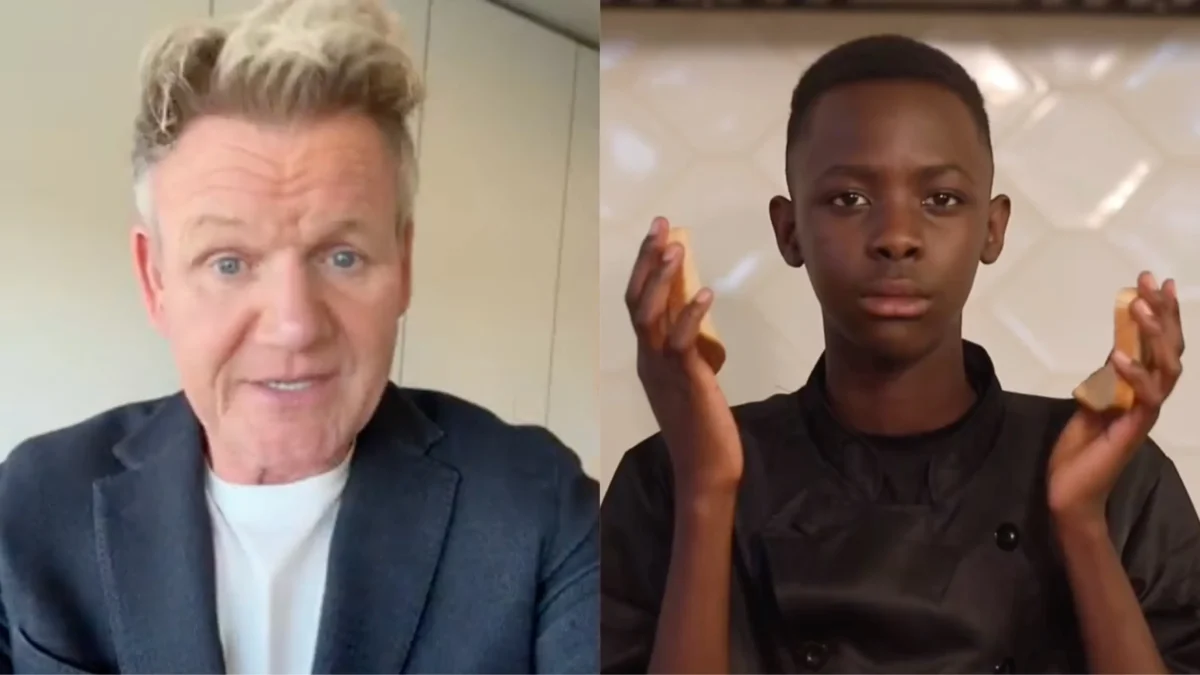 Hell's Kitchen's Gordon Ramsay's viral reaction to 13-year-old chef prodigy sends social media into a frenzy;  L-R: Gordan Ramsay, William (Photos: @gordonramsayofficial / TikTok)