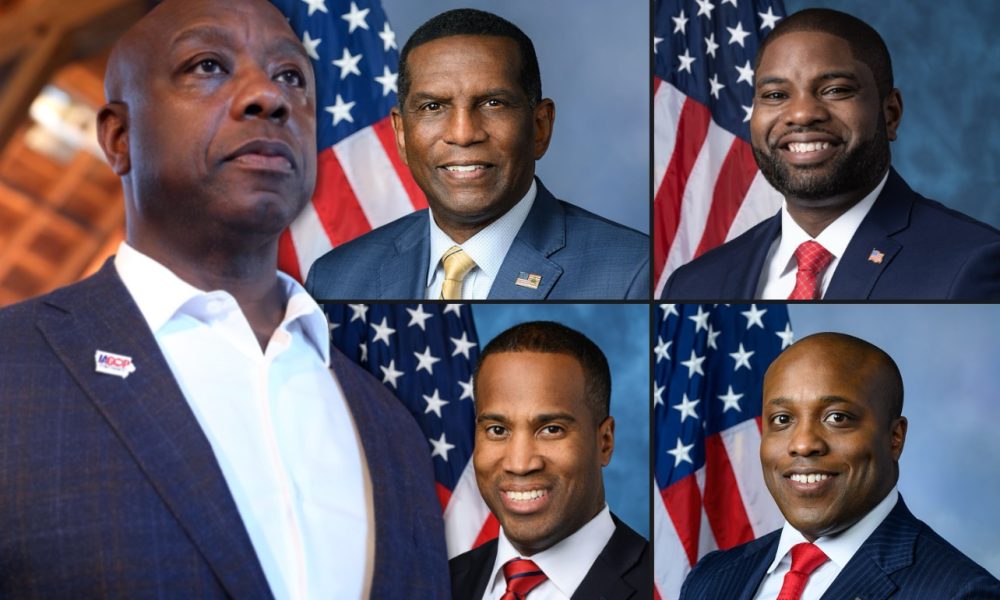 Burgess Owens (Utah), John James (Mich.), Wesley Hunt (Texas) and Rep. Byron Donalds