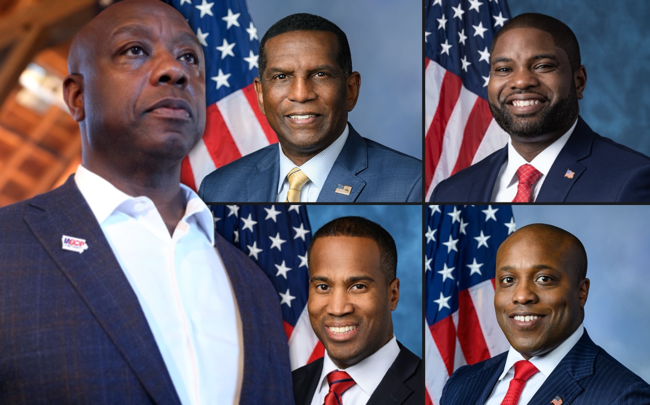 Burgess Owens (Utah), John James (Mich.), Wesley Hunt (Texas) and Rep. Byron Donalds