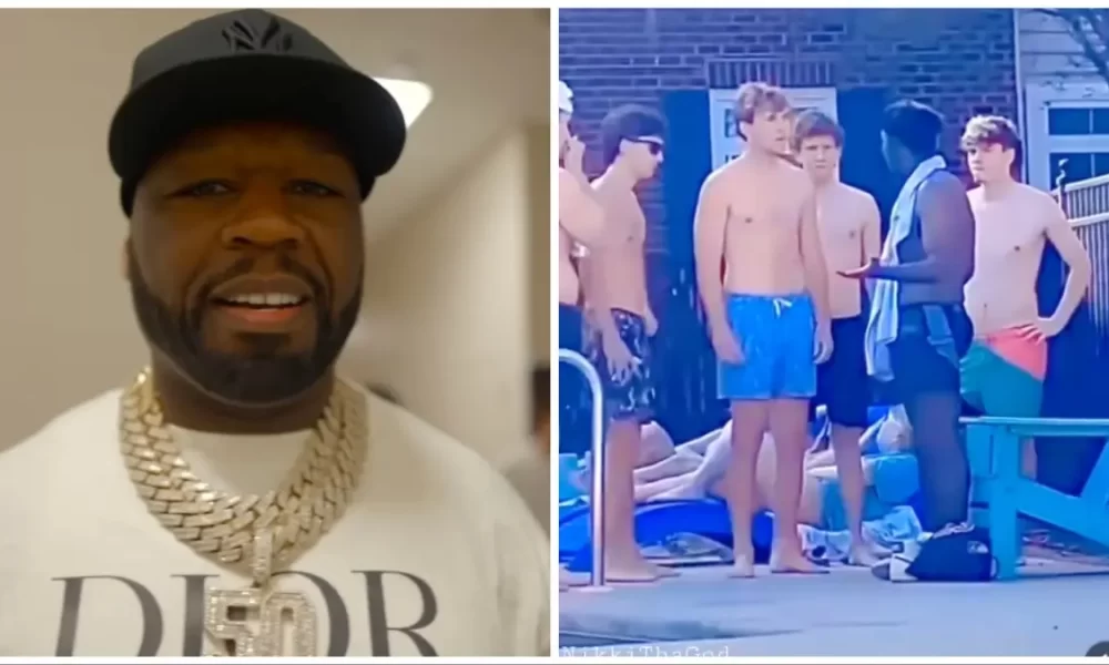 50 Cent reacts to viral video of a black man dealing with a crowd of white dudes.