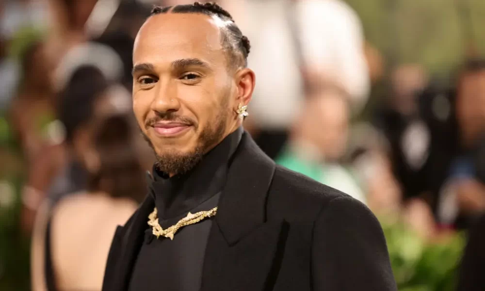 NEW YORK, NEW YORK - MAY 06: Lewis Hamilton attends The 2024 Met Gala Celebrating