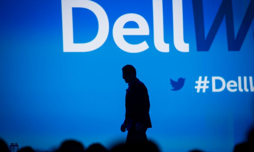 The silhouette of Michael Dell, founder and chief executive officer of Dell Inc.. (Matthew Busch/Bloomberg via Getty Images)