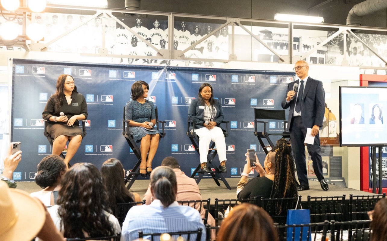 L to R are Danielle Hines, CEO, CREED63; Nan Baldwin, VP of Chamber Operations, Birmingham Business Alliance; Leilani Rivers, Advanced Planning Consultant, New York Life; and Stacey Graham, Managing Partner of the Central Alabama General Office, New York Life.)