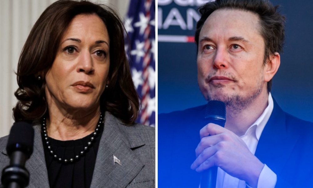 Elon Musk, Kamala Harris