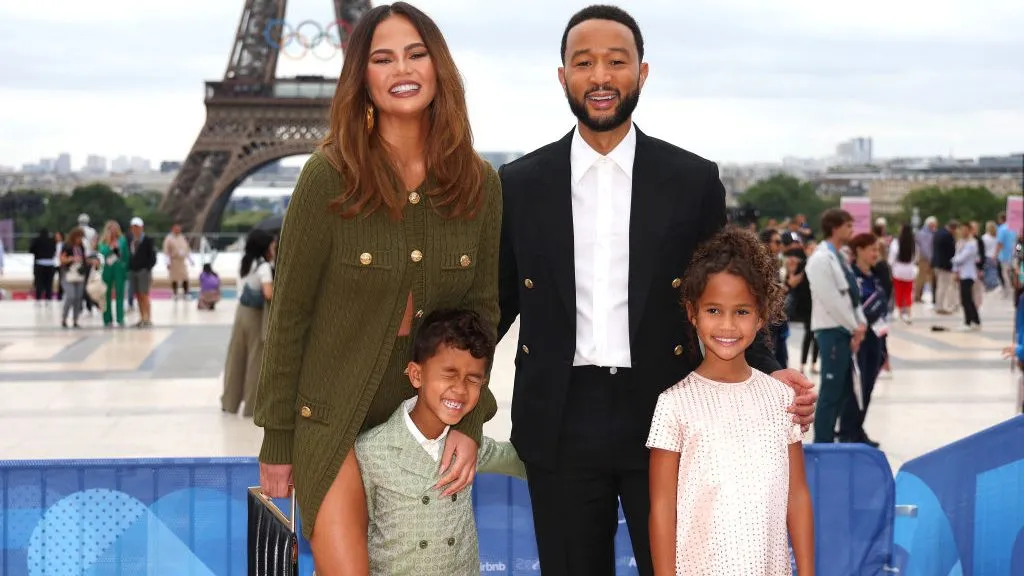 Chrissy Teigen, John Legend, Miles, Chrissy Teigen and John Legend