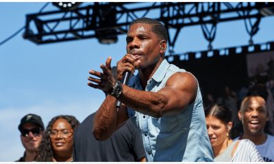 LOS ANGELES, CALIFORNIA - JULY 25: Kirk Franklin Performs at The Skid Row Revitalization Project Street Festival on July 25, 2022 in Los Angeles, California. (Photo by Unique Nicole/Getty Images)