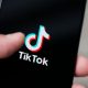 The TikTok logo is seen on an iPhone 11 Pro max