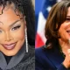 Singer Janet Jackson regurgitates Trump’s talking point that Kamala Harris is not Black and has a White Father. (@JanetJackson/Instagram; AP Photo/Meg Kinnard)