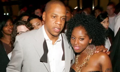 Jay Z and Foxy Brown during Jay-Z Celebrates the 10th Anniversary of