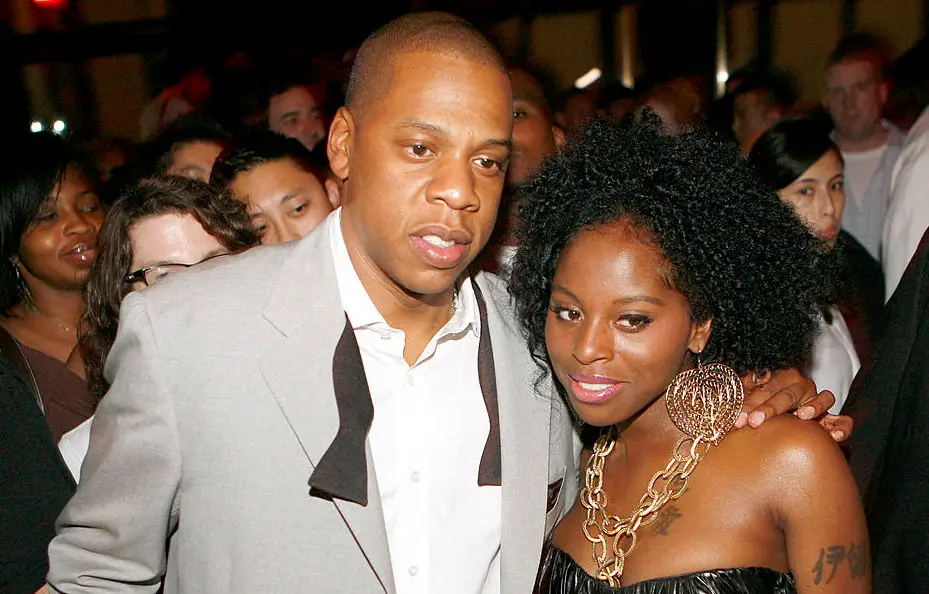 Jay Z and Foxy Brown during Jay-Z Celebrates the 10th Anniversary of