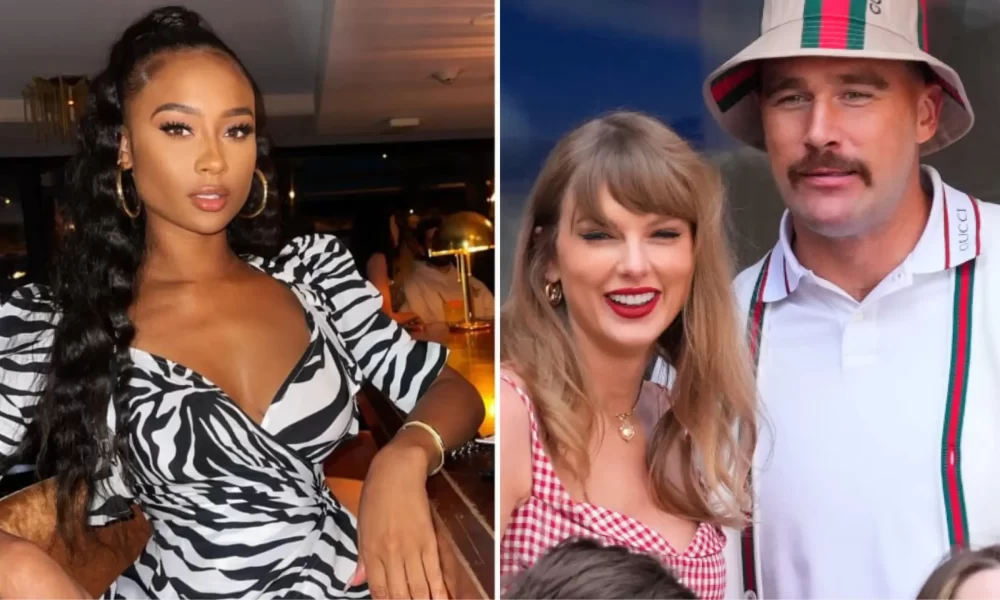 Travis Kelce’s ex Kayla Nicole harrased by Taylor Swift fans amid rumors of the couple’s break up (Photos: Iamkaylanicole/Instagram; Gotham/GC Images)