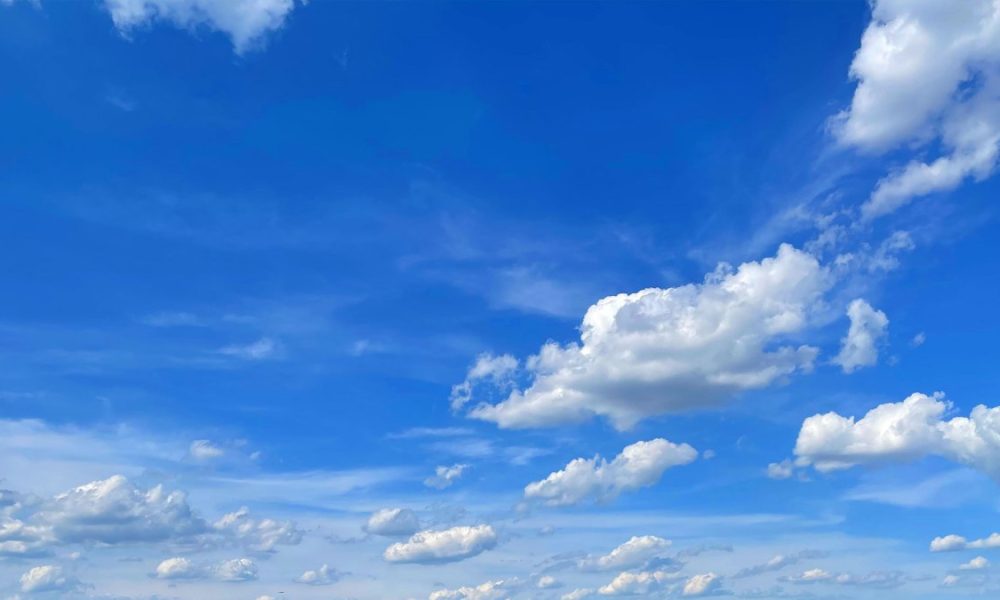 blue sky with white clouds