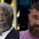 Morgan Freeman Dragged Into Jason Kelce’s Dramatic Showdown with Irate Fan Over an Autograph (Photos: Richard Shotwell/Invision/AP, File; Jimmy Kimmel Live/YouTube)