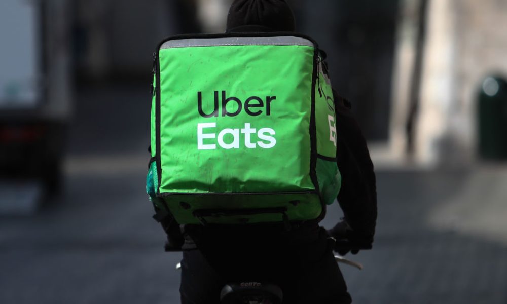 Uber Eats bike courier