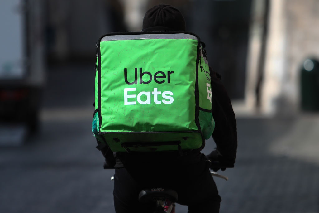 Uber Eats bike courier